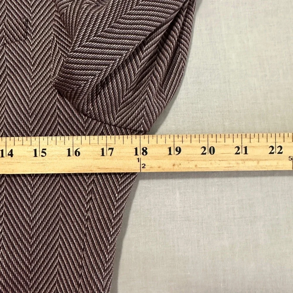 J.Ferrar Mens‎ S 34/36 Short Blazer Burgundy Herringbone Slim Fit Sport Coat NEW